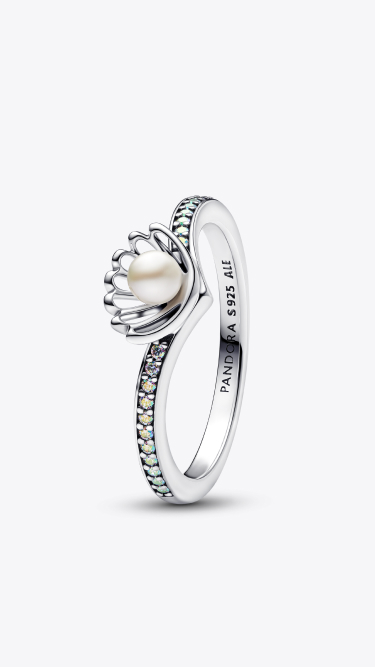 Disney Princess Ariel Shell Treated Freshwater Cultured Pearl Ring