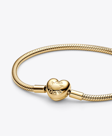 Pandora Moments Heart Clasp Snake Chain Bracelet