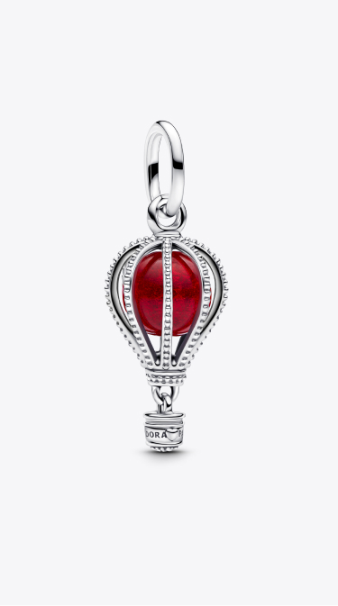 Hot Air Balloon Murano Glass Dangle Charm
