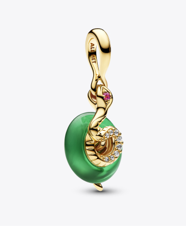 Snake Green Murano Glass Dangle Charm