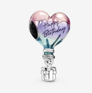 Happy Birthday Hot Air Balloon Charm