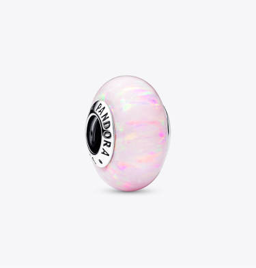 Charm Opale Glitter Rosa