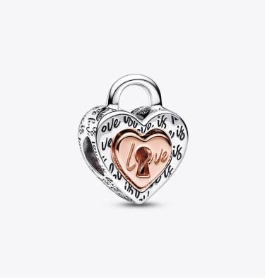 Charm Lucchetto Cuore ''Love is love'' Divisibile