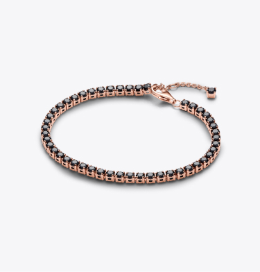 Bracciale Tennis con Pietre Nere