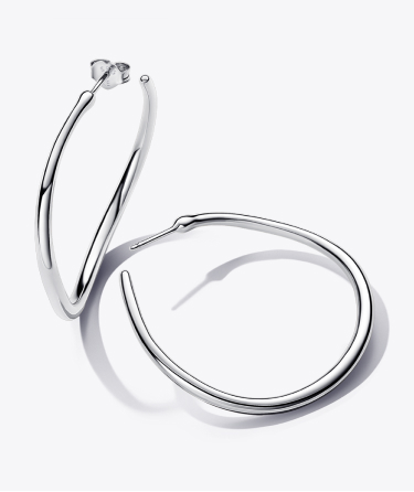 Orecchini Cerchi Aperti 42 mm Linea Sinuosa