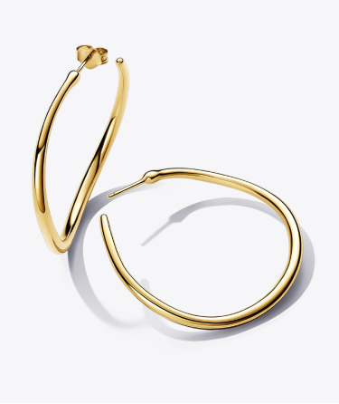 Orecchini Cerchi Aperti 42 mm Linea Sinuosa