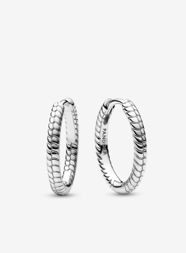 Pandora Moments Small Charm Hoop Earrings