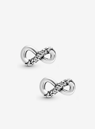 Sparkling Infinity Stud Earrings