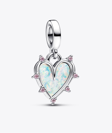 Charm Pendente Cuore dell'Amicizia Opale