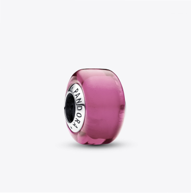 Charm Mini Vetro di Murano Rosa