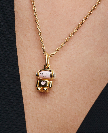 Charm Pendente Robot con testa girevole