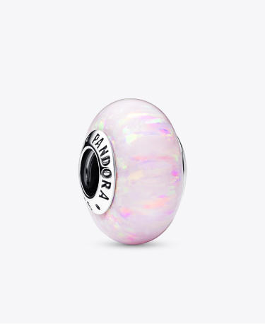 Charm Opale Glitter Rosa
