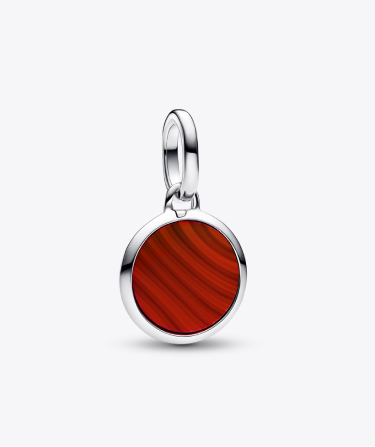 Charm Medallion Mini Vetro di Murano Rosso da incidere Pandora ME