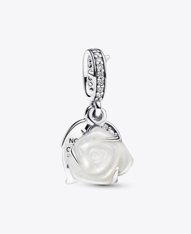 Charm Pendente Rosa Bianca