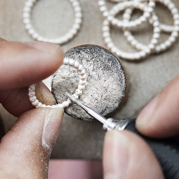 Our expert production specialists are masters of intricate hand-finishing jewelry production techniques