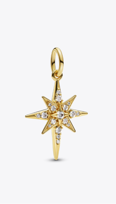 Sparkling North Star Dangle Charm