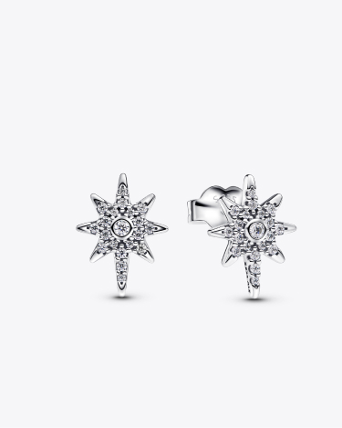 Sparkling North Star Stud Earrings