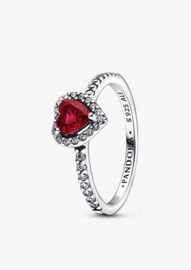 Elevated Red Heart Ring