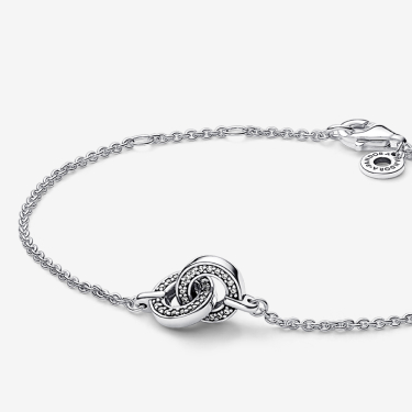 Pandora Signature Náramek s propleteným řetízkem Pavé