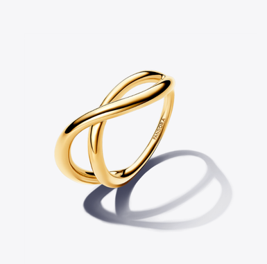 Organically Shaped Pavé Circle & Treated Freshwater Cultured Pearl Ring