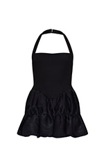 Black Halter Neck Shift Mini Dress