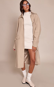 Cream Rib Knitted Dress