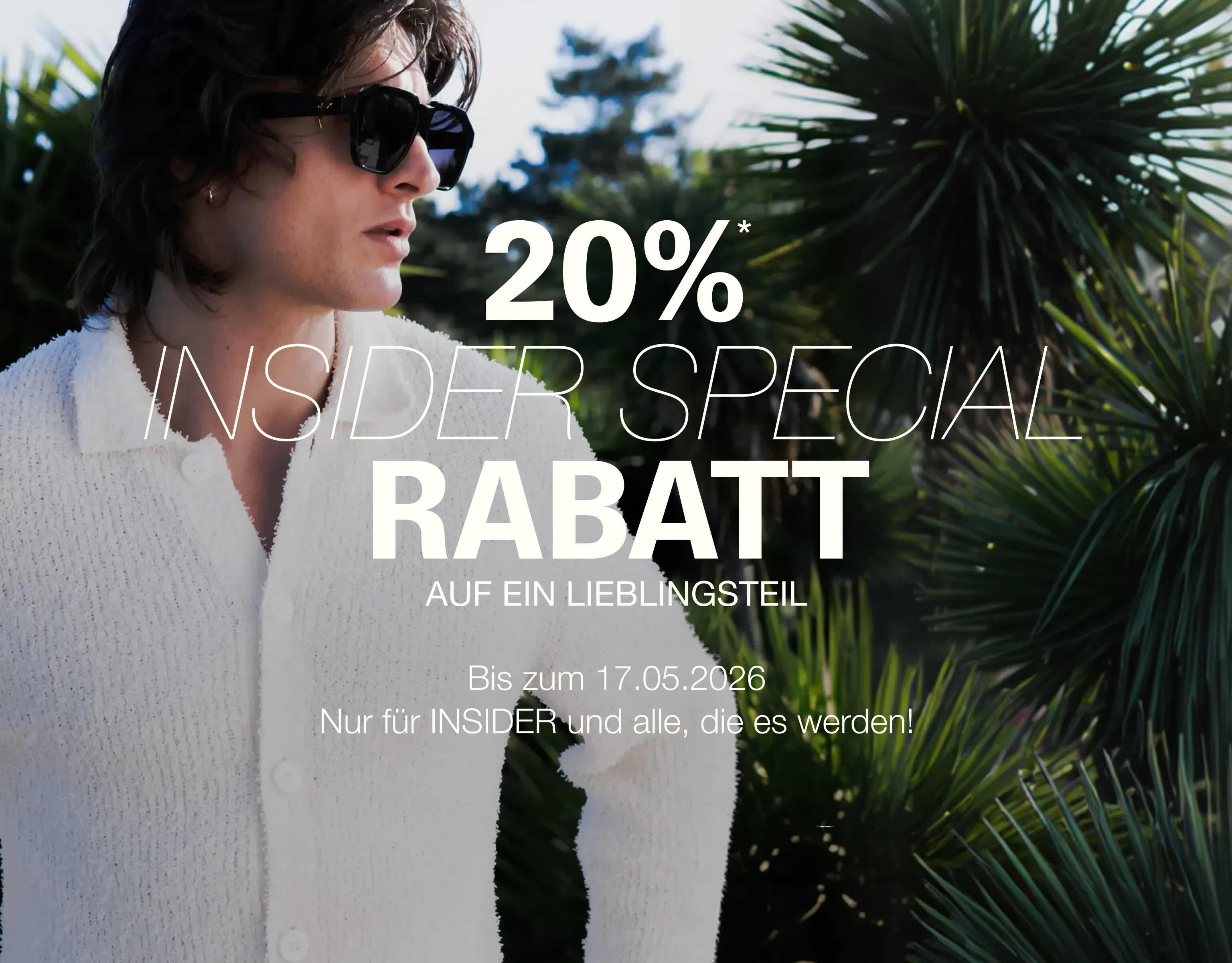 20% INSIDER SPECIAL RABATT