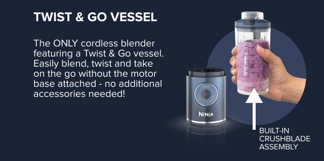 Twist and go vessel