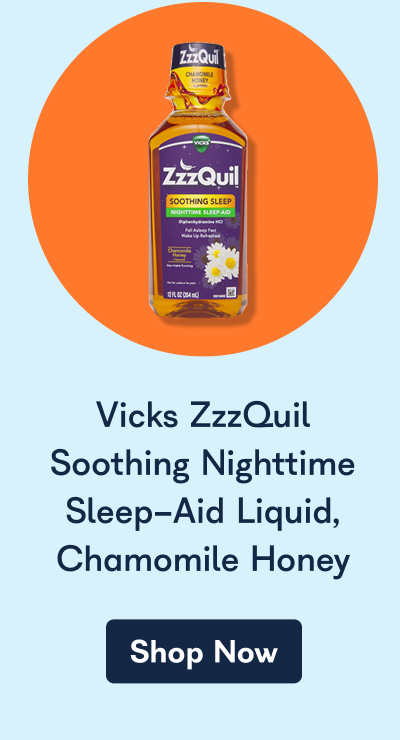 Vicks ZzzQuil Soothing Nighttime Sleep-Aid Liquid, Chamomile Honey