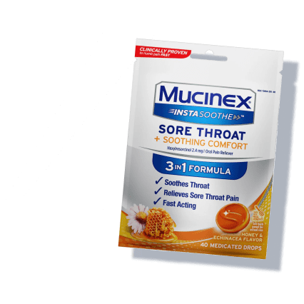 Mucinex InstaSoothe Sore Throat + Cough Relief