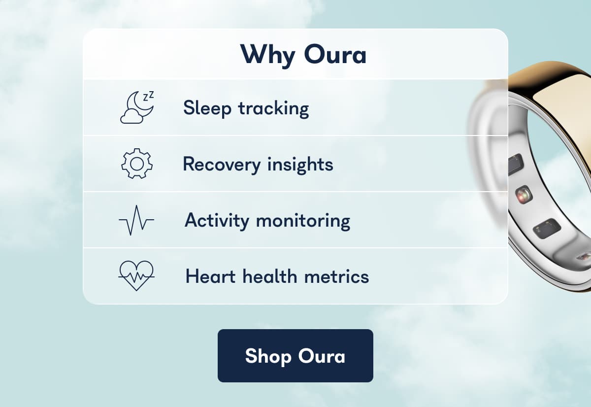 Why Oura. Sleep tracking, recovery insights, activity monitoring, heart health metrics. - Shop Oura
