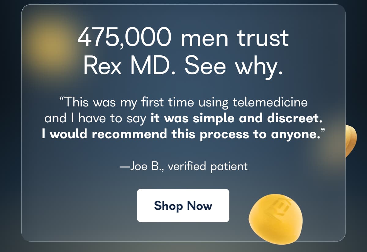 475,000 men trust Rex MD. - Shop Now