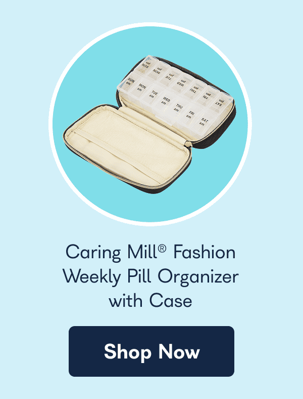 Caring Mill® Fashion Weekly Pill Organizer with Case