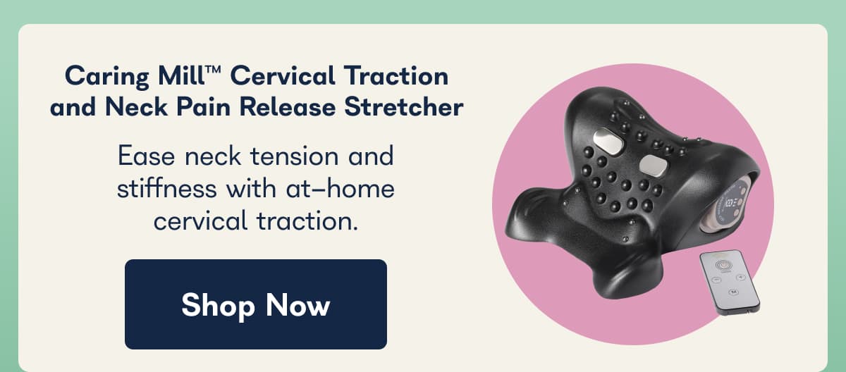 Caring Mill™ Cervical Traction and Neck Pain Release Stretcher with Heat and Massage