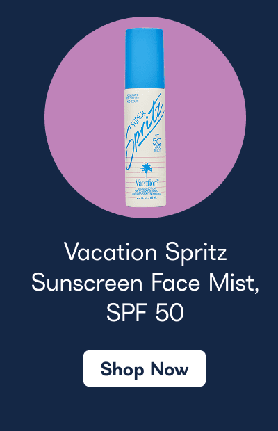Vacation Spritz Sunscreen Face Mist, SPF 50