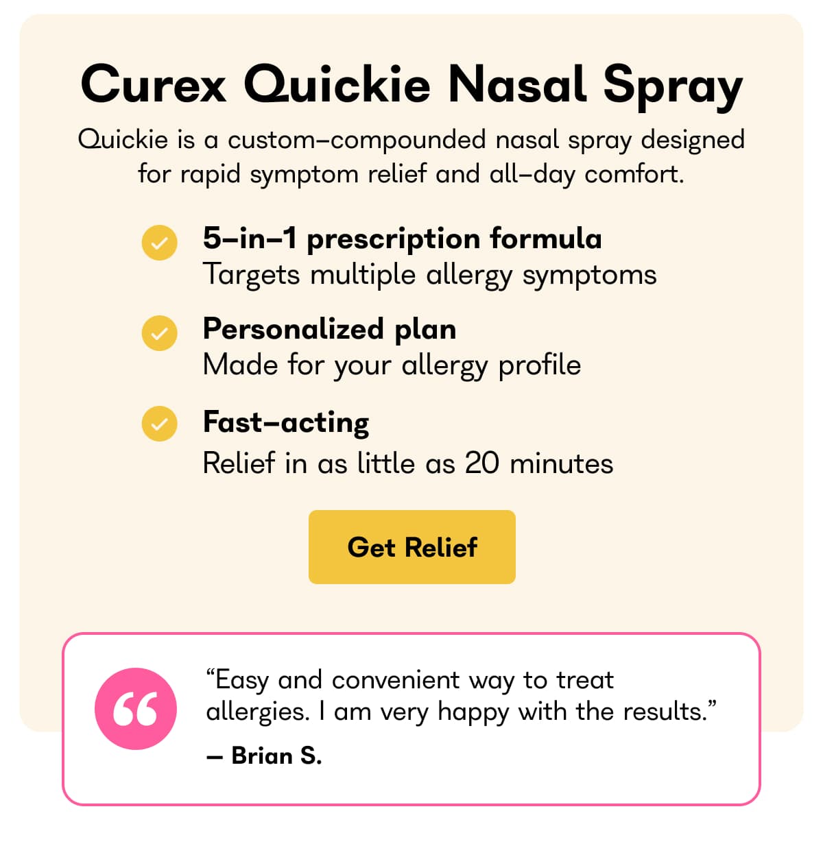 Curex Quickie Nasal Spray