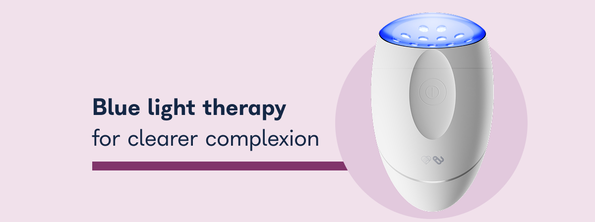 Blue light therapy for clearer complexion