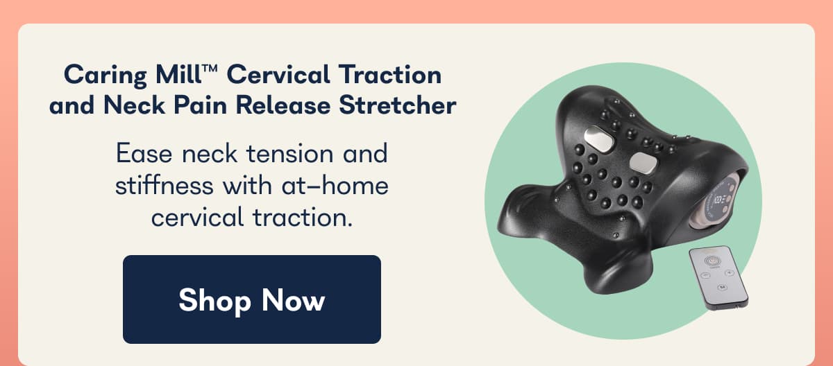 Caring Mill™ Cervical Traction and Neck Pain Release Stretcher with Heat and Massage