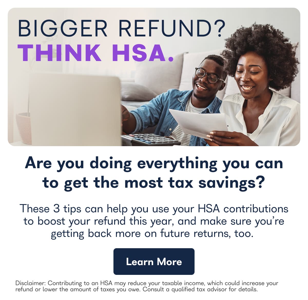 Bigger refund? Think HSA.