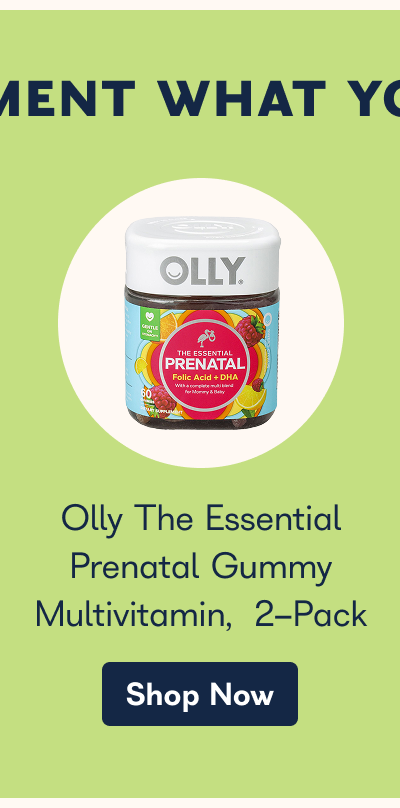 OLLY The Essential Prenatal Gummy Multivitamin, Sweet Citrus, 30 Day Supply, 60ct. (2-Pack)