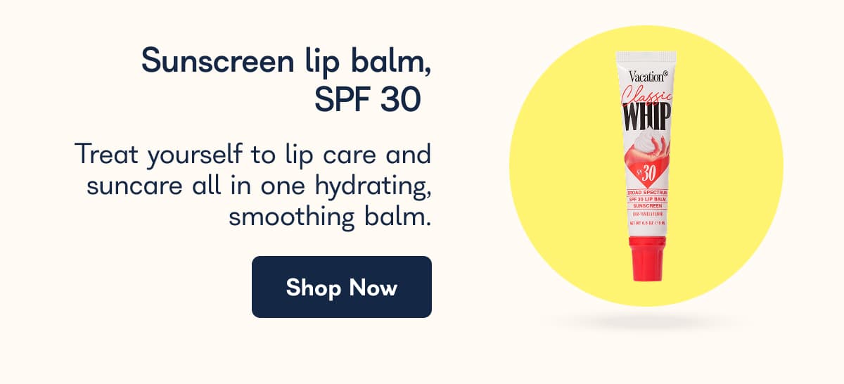 Sunscreen lip balm, SPF 30