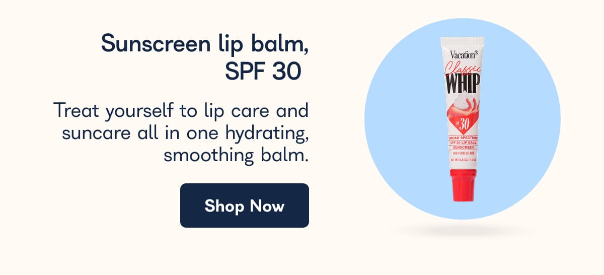 Sunscreen lip balm, SPF 30