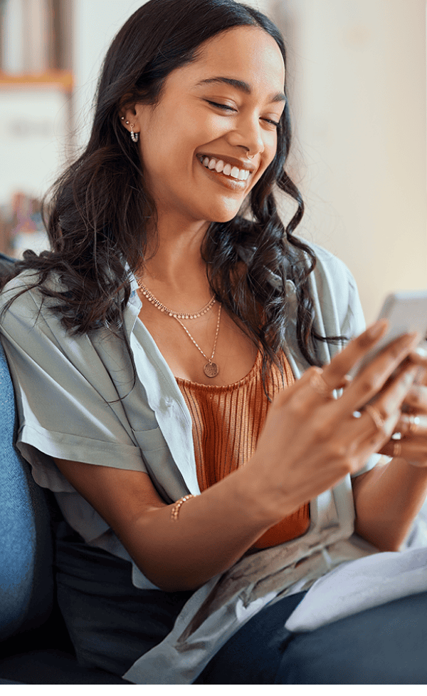 Happy Woman with Phone