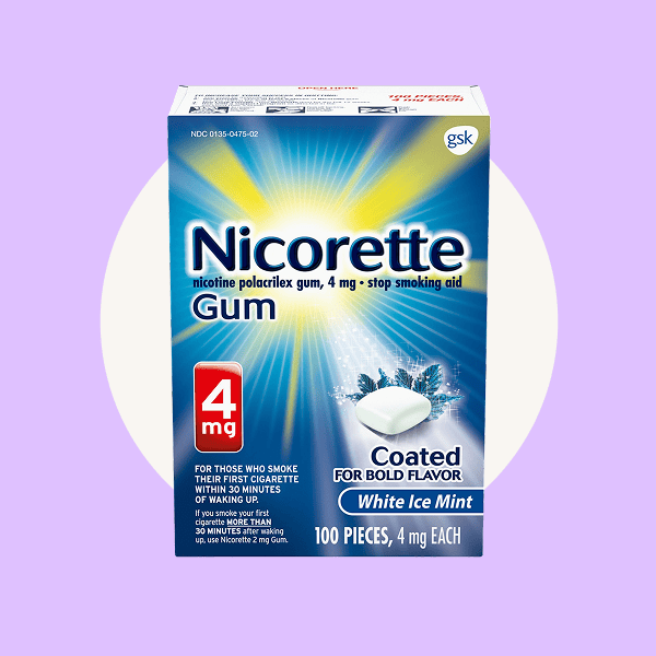 Nicorette Nicotine Gum, White Ice Mint