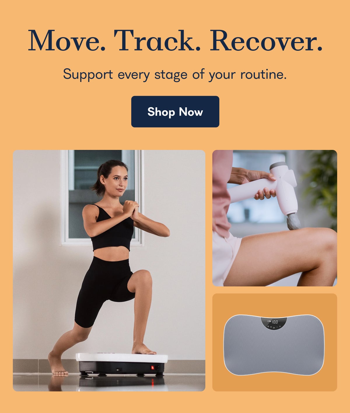 Move. Track. Recover. Support every stage of your routine. - Shop Now