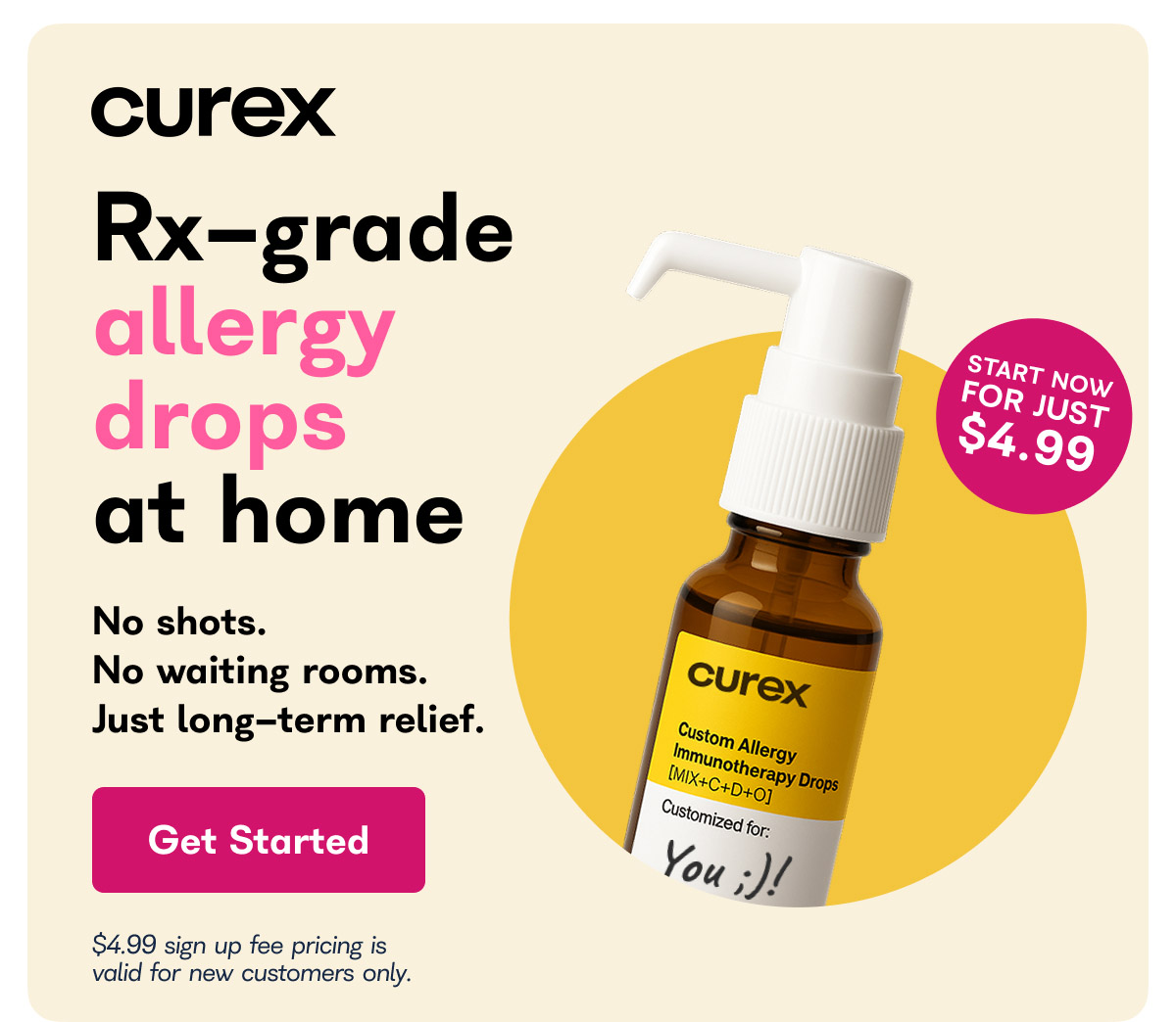 Rx-grade allergy drops at home