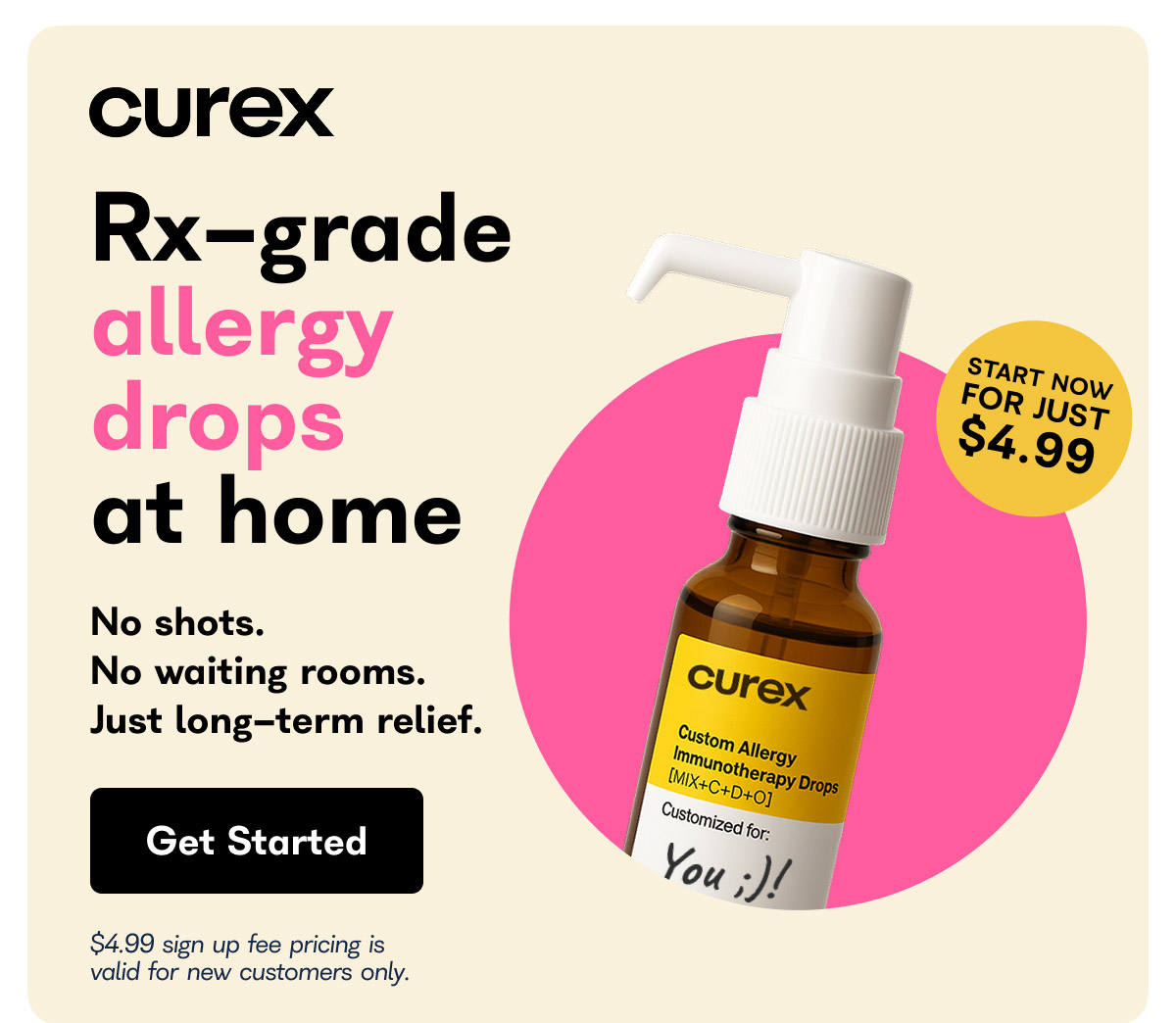 Rx-grade allergy drops at home