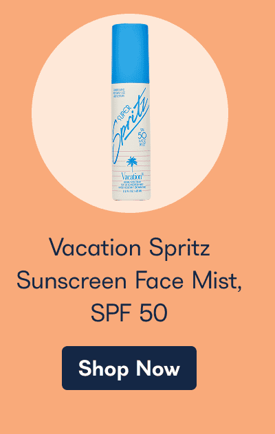 Vacation Spritz Sunscreen Face Mist, SPF 50