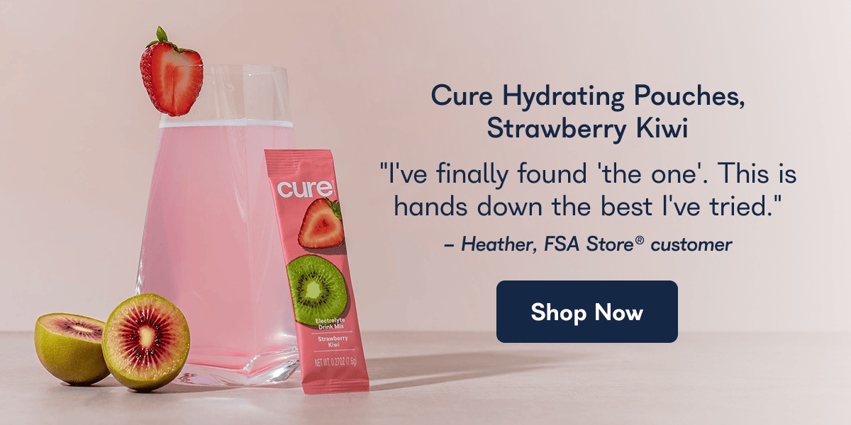 Cure Hydrating Pouches, Strawberry Kiwi. 