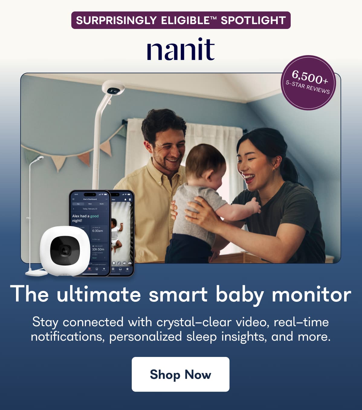 Surprisingly eligible spotlight - Nanit 